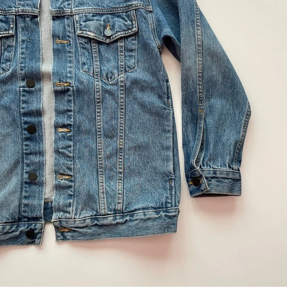 Alexander Wang x Denim Daze Oversized Unisex Faded Jacket in Light Indigo Aged - Picture 6 of 16